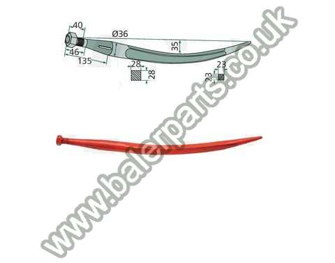 Bale Spike 600mm Long_x000D_n_x000D_nEquivalent to OEM:  18607_x000D_n_x000D_nSpare part will fit - Various