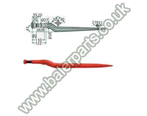 Bale Spike 600mm Long_x000D_n_x000D_nEquivalent to OEM:  121559 18602_x000D_n_x000D_nSpare part will fit - Various