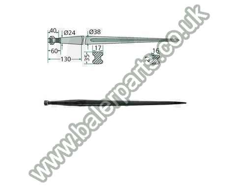 Bale Spike 800mm Long_x000D_n_x000D_nEquivalent to OEM:  80220 80220_x000D_n_x000D_nSpare part will fit - Various