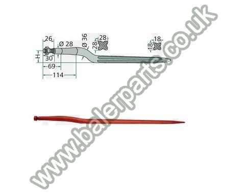 Bale Spike 800mm Long_x000D_n_x000D_nEquivalent to OEM:  18814 24101505_x000D_n_x000D_nSpare part will fit - Various