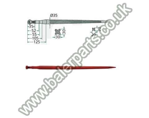 Bale Spike 800mm Long_x000D_n_x000D_nEquivalent to OEM:  17053 700804_x000D_n_x000D_nSpare part will fit - Various