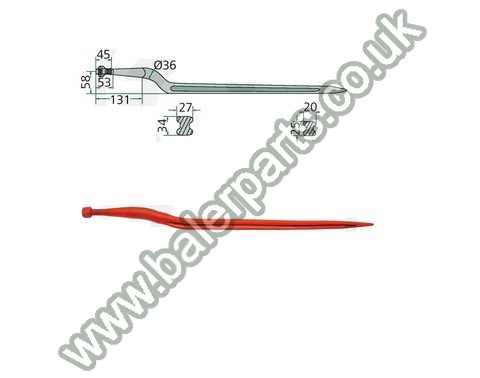 Bale Spike 815mm Long_x000D_n_x000D_nEquivalent to OEM:  18823 476250 18848_x000D_n_x000D_nSpare part will fit - Various