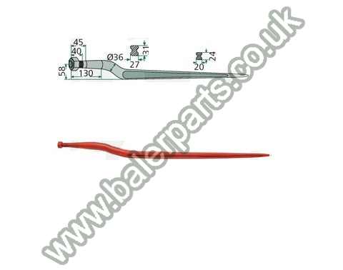 Bale Spike 880mm Long_x000D_n_x000D_nEquivalent to OEM:  18884 60250006_x000D_n_x000D_nSpare part will fit - Various