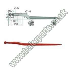 Bale Spike 930mm Long_x000D_n_x000D_nEquivalent to OEM:  701952 24401502_x000D_n_x000D_nSpare part will fit - Various