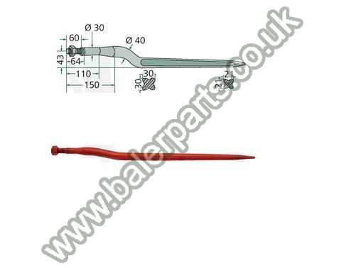 Bale Spike 920mm Long_x000D_n_x000D_nEquivalent to OEM:  18920 122810_x000D_n_x000D_nSpare part will fit - Various