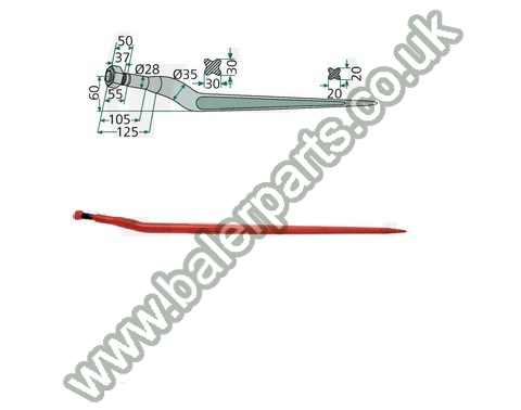 Bale Spike 950mm Long_x000D_n_x000D_nEquivalent to OEM:  18959_x000D_n_x000D_nSpare part will fit - Various