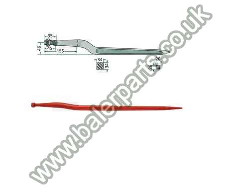 Bale Spike 1010mm Long_x000D_n_x000D_nEquivalent to OEM:  181012 181012_x000D_n_x000D_nSpare part will fit - Various