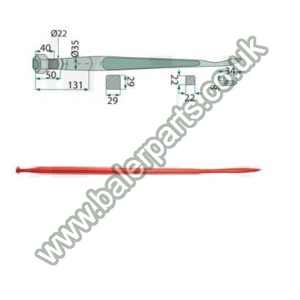 Bale Spike 1100mm Long_x000D_n_x000D_nEquivalent to OEM:  181103 181103 221156 181103 0291790 181103_x000D_n_x000D_nSpare part will fit - Various