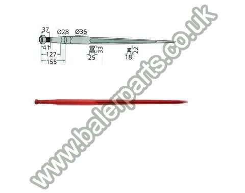 Bale Spike 1100m Long_x000D_n_x000D_nEquivalent to OEM:  181115 60250001_x000D_n_x000D_nSpare part will fit - Various