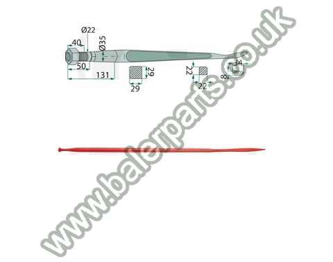 Bale Spike 1400mm Long_x000D_n_x000D_nEquivalent to OEM:  181414_x000D_n_x000D_nSpare part will fit - Various