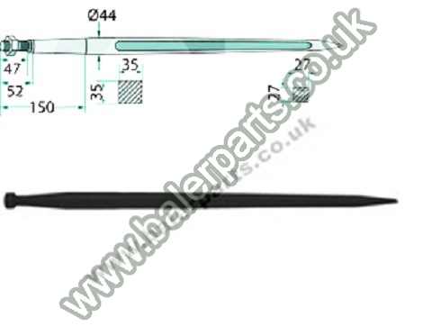 Bale Spike 980mm Long_x000D_n_x000D_nEquivalent to OEM:  5068010 181005 5068010 181005 5068010 5068010 181005 181005_x000D_n_x000D_nSpare part will fit - Various