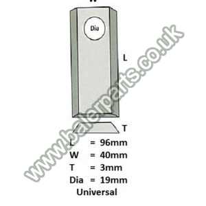 Mower Blade_x000D_n_x000D_nEquivalent to OEM:  9782414 06561542 1101203011500 116954 1436980 570404 434991 MT452S_x000D_n_x000D_nSpare part will fit - Various