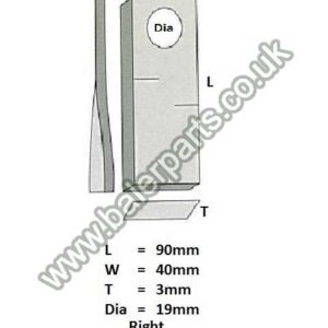 Mower Blade_x000D_n_x000D_nEquivalent to OEM: 0982150800_x000D_n_x000D_nSpare part will fit - Various
