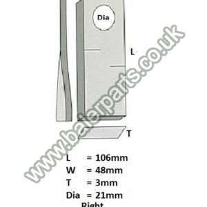 Mower Blade_x000D_n_x000D_nEquivalent to OEM:  1042670 CM138_x000D_n_x000D_nSpare part will fit - Various