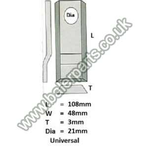 Mower Blade_x000D_n_x000D_nEquivalent to OEM:  108P_x000D_n_x000D_nSpare part will fit - Various