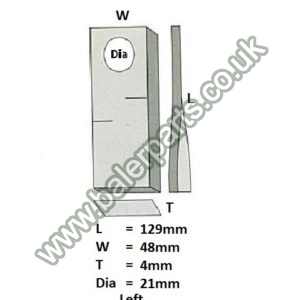 Mower Blade_x000D_n_x000D_nEquivalent to OEM:  129MEL_x000D_n_x000D_nSpare part will fit - Various