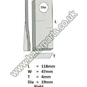 Mower Blade_x000D_n_x000D_nEquivalent to OEM:  133074_x000D_n_x000D_nSpare part will fit - Various