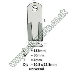 Mower Blade_x000D_n_x000D_nEquivalent to OEM: 13800013 1122330_x000D_n_x000D_nSpare part will fit - Various