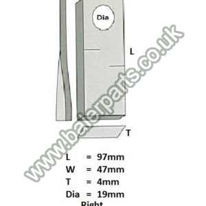Mower Blade_x000D_n_x000D_nEquivalent to OEM:  13800023 1115410_x000D_n_x000D_nSpare part will fit - Various