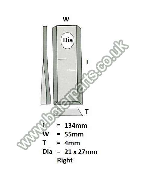 Mower Blade_x000D_n_x000D_nEquivalent to OEM:  13800029 1164190_x000D_n_x000D_nSpare part will fit - Various
