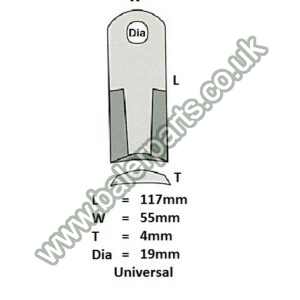 Mower Blade_x000D_n_x000D_nEquivalent to OEM:  1398000_x000D_n_x000D_nSpare part will fit - Various