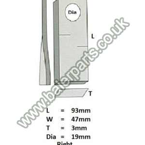 Mower Blade_x000D_n_x000D_nEquivalent to OEM:  1458691_x000D_n_x000D_nSpare part will fit - Various