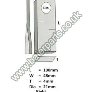 Mower Blade_x000D_n_x000D_nEquivalent to OEM: 434974 434978_x000D_n_x000D_nSpare part will fit - Various
