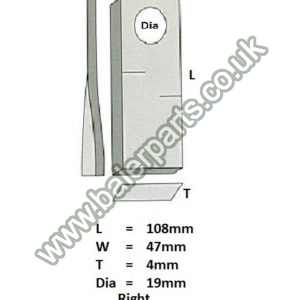 Mower Blade_x000D_n_x000D_nEquivalent to OEM: 434986_x000D_n_x000D_nSpare part will fit - Various