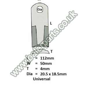 Mower Blade_x000D_n_x000D_nEquivalent to OEM: 56450000 56840000 56451600_x000D_n_x000D_nSpare part will fit - Various