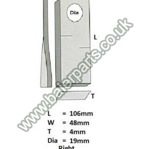 Mower Blade_x000D_n_x000D_nEquivalent to OEM: 570444_x000D_n_x000D_nSpare part will fit - Various