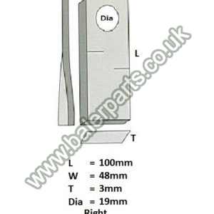 Mower Blade_x000D_n_x000D_nEquivalent to OEM: 9527280 9041777 9047960 570414 434984_x000D_n_x000D_nSpare part will fit - Various