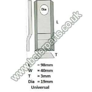 Mower Blade_x000D_n_x000D_nEquivalent to OEM: 98P 98P_x000D_n_x000D_nSpare part will fit - Various