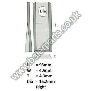Mower Blade_x000D_n_x000D_nEquivalent to OEM: 9468850 06566283 570412 DM304_x000D_n_x000D_nSpare part will fit - Various
