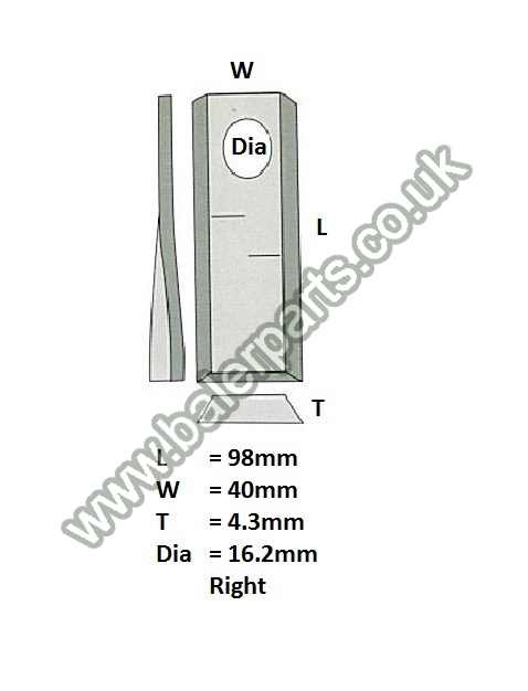 Mower Blade_x000D_n_x000D_nEquivalent to OEM: 9468850 06566283 570412 DM304_x000D_n_x000D_nSpare part will fit - Various
