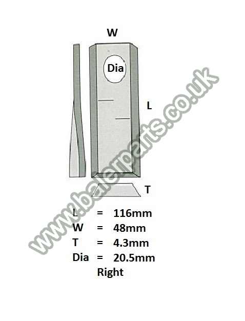 Mower Blade_x000D_n_x000D_nEquivalent to OEM: K6804720_x000D_n_x000D_nSpare part will fit - Various