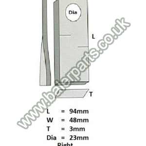 Mower Blade_x000D_n_x000D_nEquivalent to OEM: T673R_x000D_n_x000D_nSpare part will fit - Various