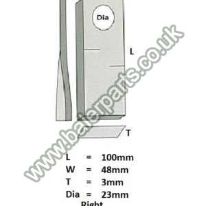 Mower Blade_x000D_n_x000D_nEquivalent to OEM: T683R_x000D_n_x000D_nSpare part will fit - Various